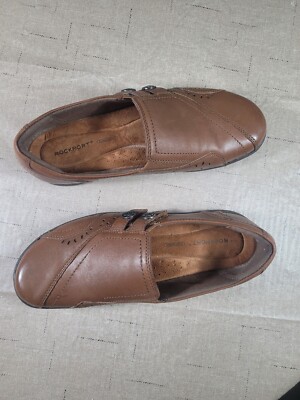 Rockport Brown Leather Loafers Slip-Ons size 7 Men main image 4