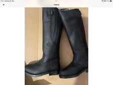 Damen Kinder Reitstiefel Winterstiefel WINTER HKM gefüttert Leder schwarz Gr. 37