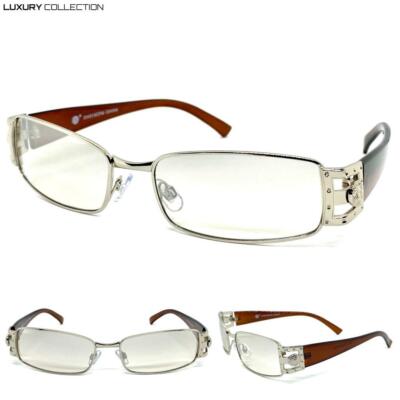 Classy Elegant Modern Retro Club Party Rave SUN GLASSES Clear Lens Slight Tint