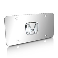 Honda Chrome Logo On Chrome License Plate - No Black Fill on sale Honda Chrome Logo On Chrome License Plate - No Black Fill on sale