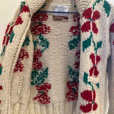 Used Kanata 50s Cowichan, XS, Floral Embroidered Merino Wool | eBay