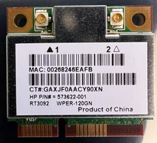 Original HP 573622-001 Ralink RT3092 WlAN Wireless Mini Card TouchSmart 300 600