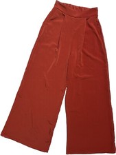 Bucket List Rust Orange High Waisted Flare Pants Size Small Made in USA