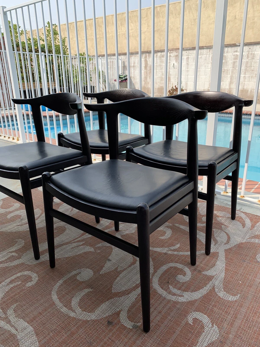Mid Century modern Hans Wegner Style Dining Chair Set eBay