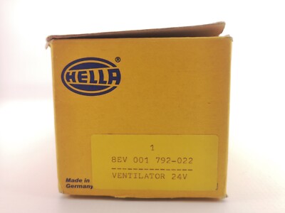 HELLA 8EV001792-022 Auxiliary Interior Fan 24V for Trucks Tractors 
