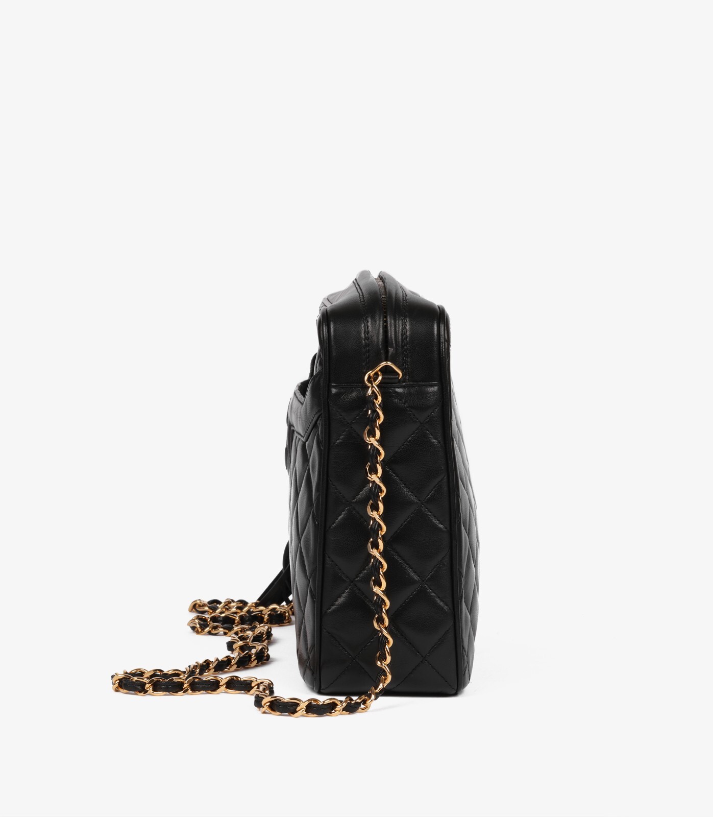 Chanel Black Quilted Lambskin Vintage Large Timeless Camera Bag image 6