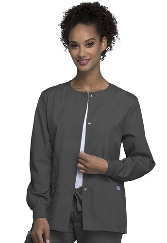 Cherokee Workwear Originals Snap Front Warm-Up Jacket | 4350 - Picture 14 of 22