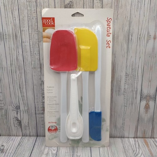 Vtg Good Cook Scraper Spatula Medium Small Mixed Sizes & Measuring Spoons Set - Picture 19 of 19