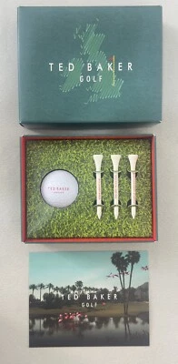 Ted Baker Golf Set Ball, 3 T-Shirts - Geschenkverpackung - Brandneu