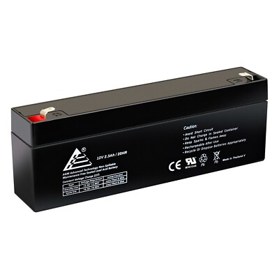 F1/T1 12 VOLT (12V) 2.3AMP (2.3AH) VRLA AGM SEALED LEAD ACID RECHARGABLE BATTERY