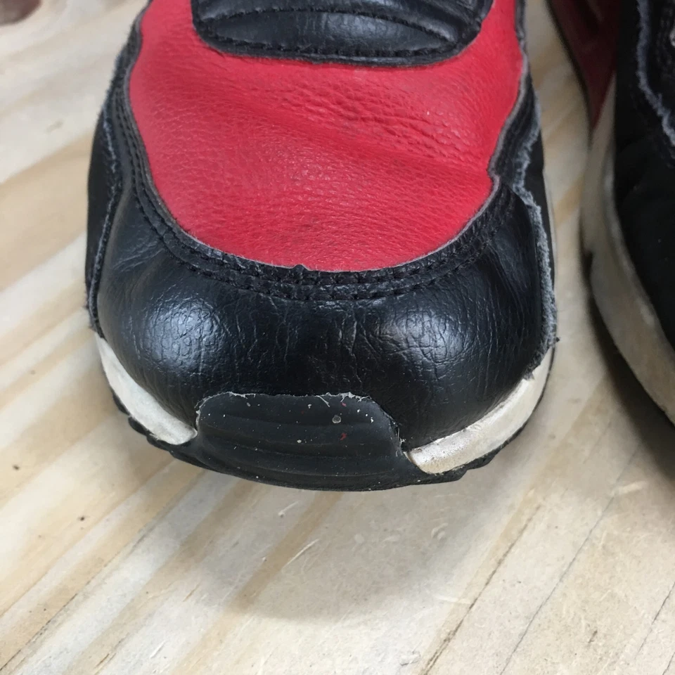 Nike Shoes Youth 6.5 Air Max 90 LTR GS Sneakers Black Red Lace Up Low 724821-601 - Image 4 of 4