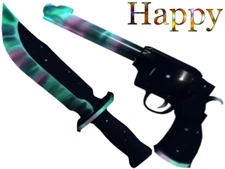AURORA 2021 GUN & KNIFE 2 ITEMS💜🖤MM2 ROBLOX💜🖤FAST DELIVERY