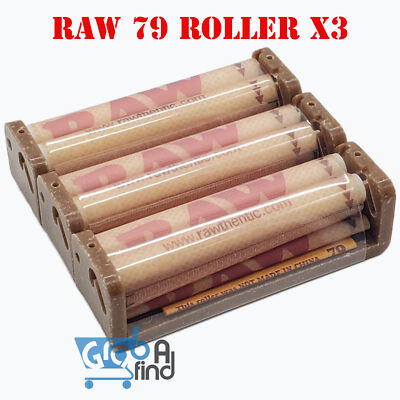 #ad Raw Hemp Plastic Cigarette Rolling Machine 79mm 1¼ 3 Pack $11.89