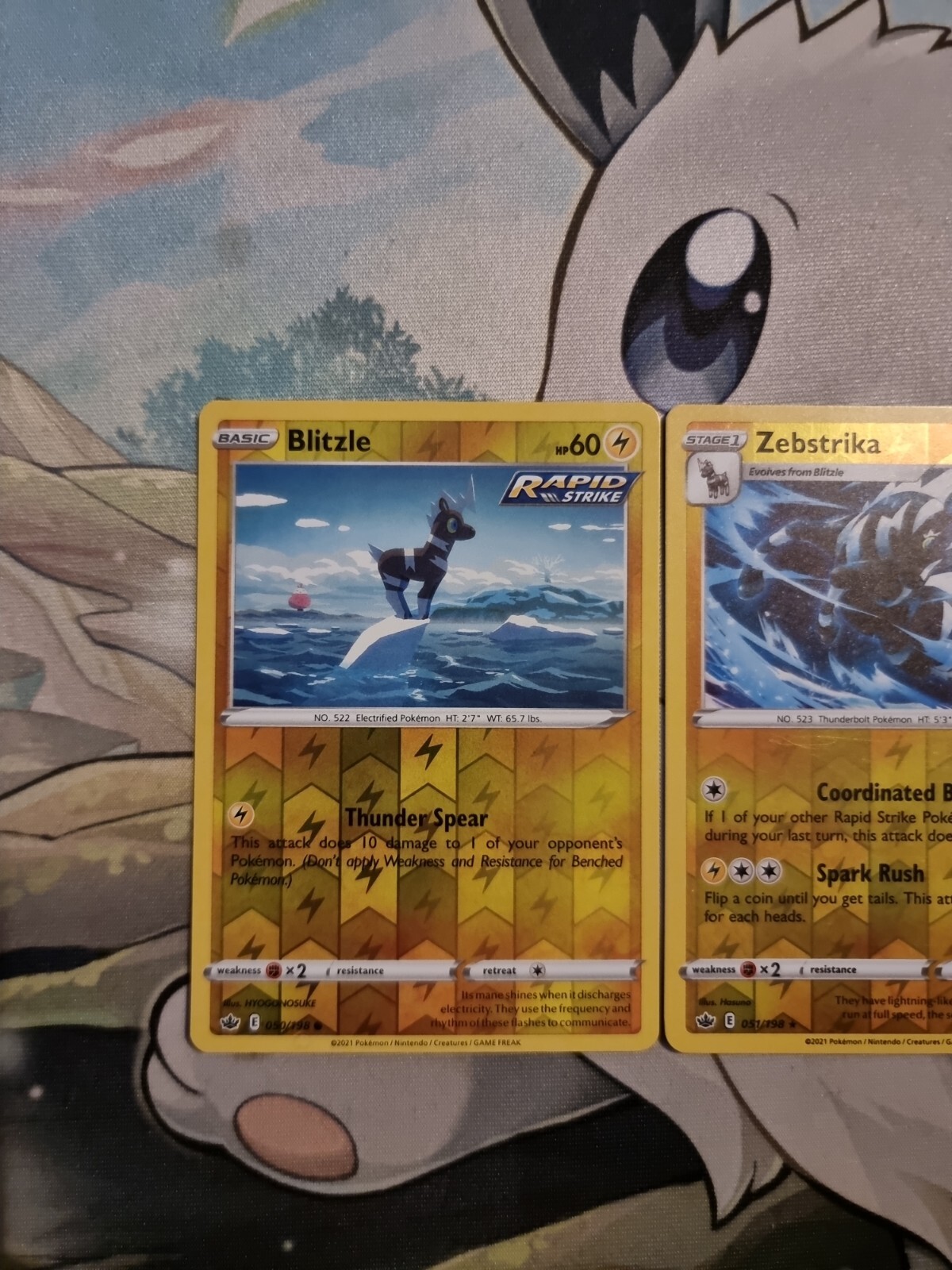 Pokemon Card Chilling Reign Reverse Holo Bundle blitzle zebstrika