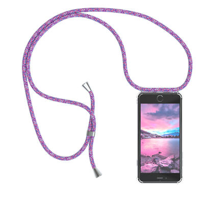Für Apple iPhone 6 iPhone 6s Hülle mit Kette Band Seil Case zum Umhängen Lila