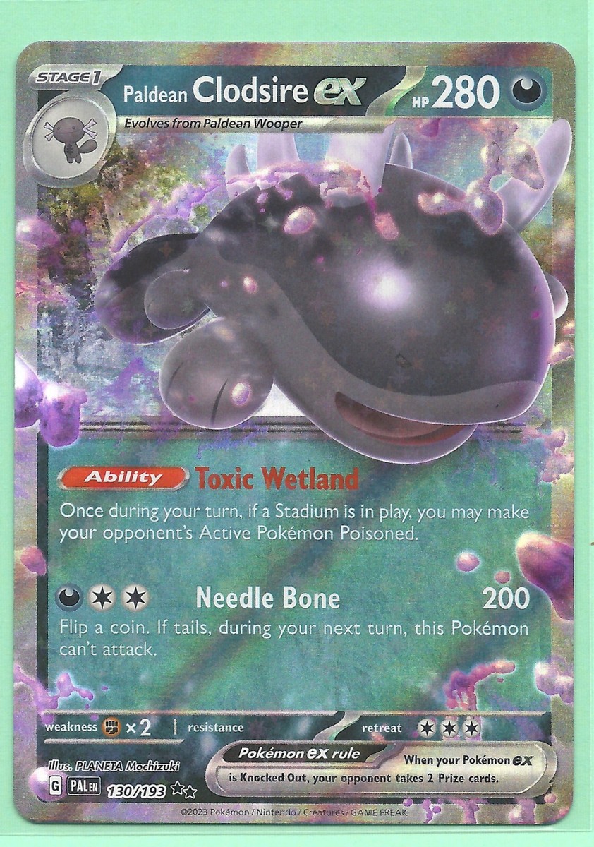 CLODSIRE ex 130/193 PALDEA EVOLVED POKEMON- ULTRA RARE-MINT
