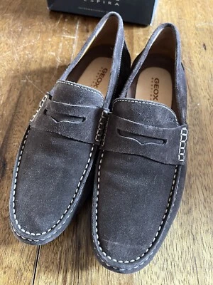 Moccasin GEOX marron en Cuir / Daim taille 41 quasi neuf ! - Photo 1/4