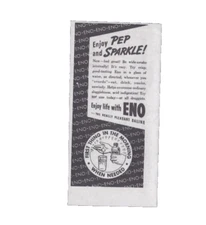 1943 Print Ad Eno Indigestion Sluggishness First Thing Morning Pep Sparkle