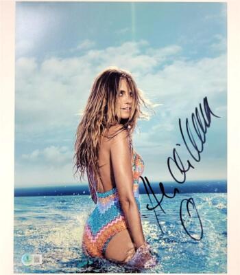 Heidi Klum signed 11x14 photo SI Victoria's Secret model autograph