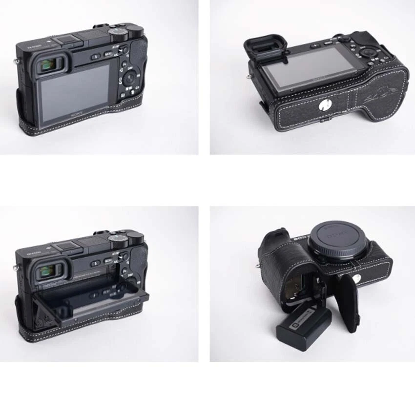 2024 手工制作真皮相机半保护套 外壳包 适用于索尼 A6500 — 第 3/4 张图片