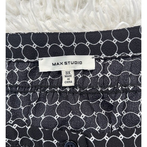 Mono Max Studio Pierna Ancha Azulejo Lunares Cinturón Carrera Informal Negro Blanco 3XL - Imagen 5 de 7