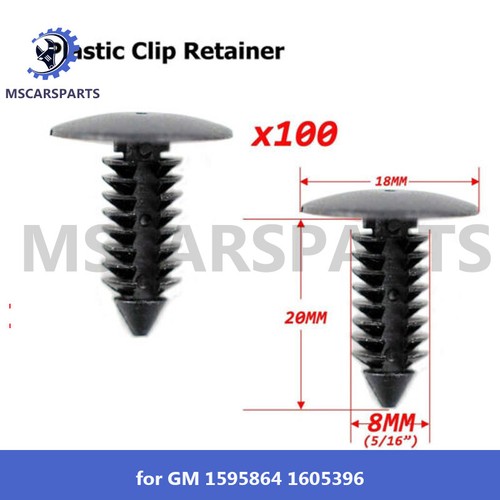 100pcs Nylon Retainer Clips Christmas Tree Fasteners for GM 1595864