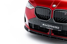 Front Ansatz für BMW X3 M-Paket G45 schwarz glanz Spoilerlippe Schwert 