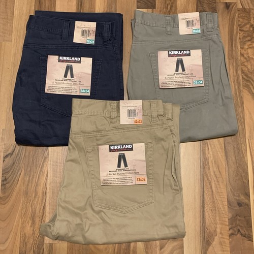 Kirkland Signature (38x34) Herren 5-Pocket gebürstete Baumwolle Hose gerades Bein Wüste - Bild 8 von 21