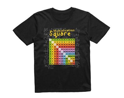 T-Shirt Zahlenmultiplikationstisch Kinder Mathematik Naturwissenschaften Bildung Zeiten Lernen