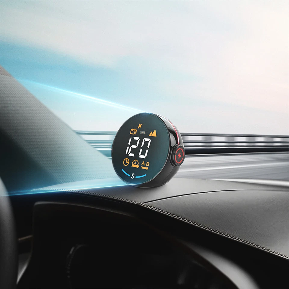 Digital Car HUD GPS Indicator Speedometer Auto Head Up Display MPH/KMH Overspeed - Image 3 of 4