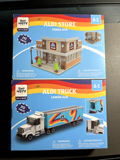 Bee Happy Aldi Truck and Aldi Store Building Sets Lot, NEW, RARE, SEALED 2024 