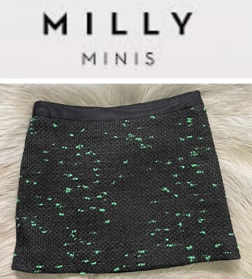 Milly Minis Girl's Tweed Style Mini Skirt Size 7 Adjustable Waist Made USA