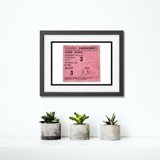      David Bowie Ziggy Stardust 1973 Concert Ticket Stub Fine Art Print A4