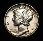 1942-S Mercury Dime Pretty Toning