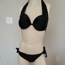 Womens Swimsuit 2 Piece Large Black Bikini