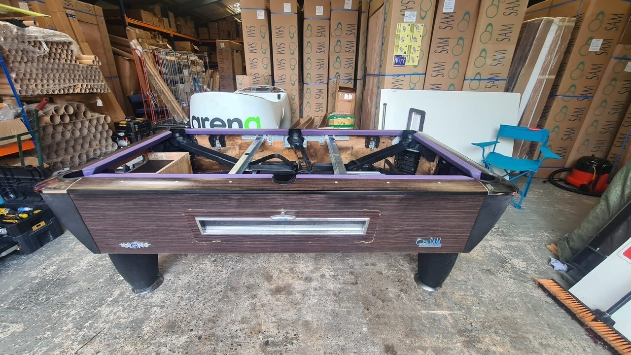 2nd Hand 7FT SAM Magno American Pool Table Ex Commercial Slate Bed
