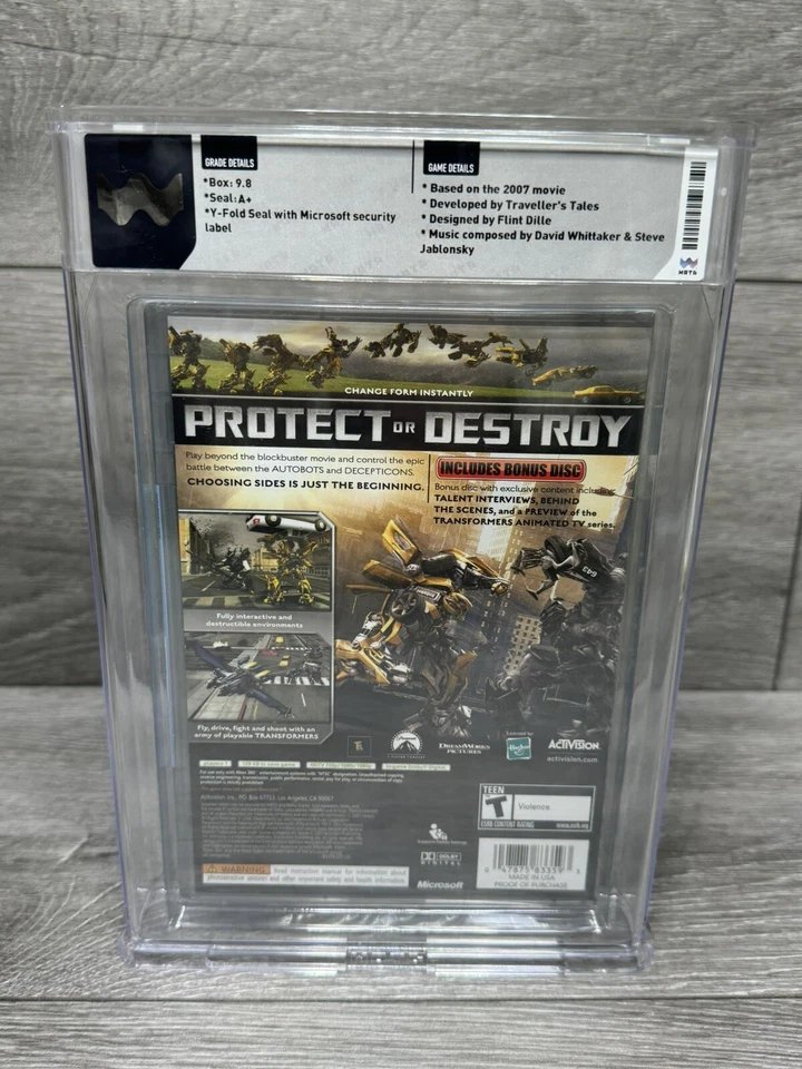 9.8 A+ TOP POP! Transformers The Game Platinum Hits WATA GRADED CGC VGA Xbox 360 - Image 4 of 4