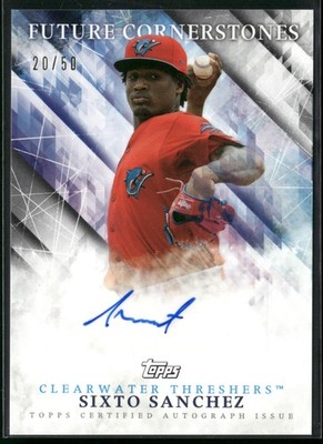 2019 Topps Pro Debut Future Cornerstones Auto /50 Sixto Sanchez #FCA-SS Auto