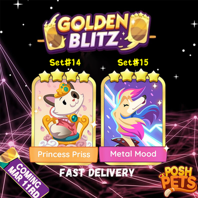#ad #ad Mono poly Golden Blitz⚡4⭐ Princess Priss Metal Mood✨Fast Cheap Golden Stickers $4.09