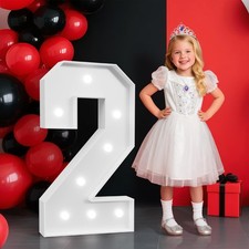 2FT Marquee Numbers 2, Light up Numbers for 2nd 21st Birthday Decoration, Ann...