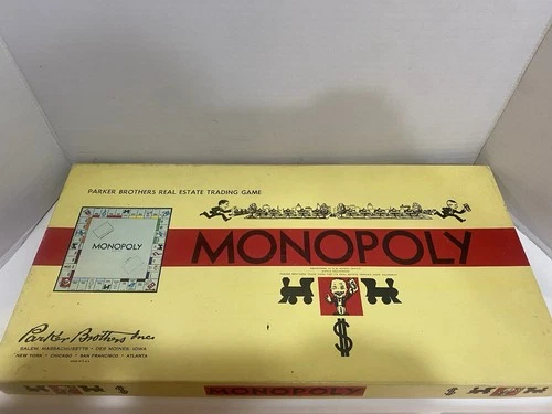 Vintage 1946 -1954 MONOPOLY Board Game Parker Brothers Complete