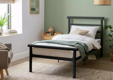 Home Avalon Single Metal Bed Frame Black | Single Bedstead Bedroom Furniture
