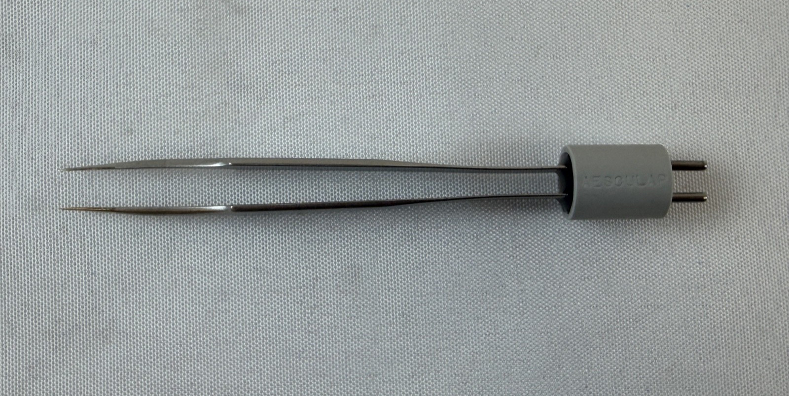 Aesculap US335 Jewelers Bipolar Forcep 0.4mm Straight Tips 4" General Surgery