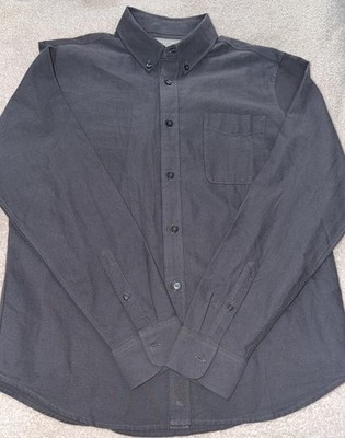 Lot Of 2 Everlane Button Up Men Size M Navy Blue And Dark Grey Organic Cotton
