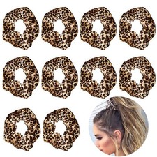 10 PCS Luckycivia Leopard Print Scrunchies Hair Bands Stretch Ties Style 1
