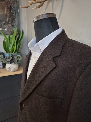  Vtg Bill Blass Mens Camel Hair Sports Coat 44R Brown 3 Button USA