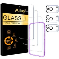 Ailun 3 Pack Screen Protector for iPhone 17 Pro Max 6.9 inch 3 Packs Camer..