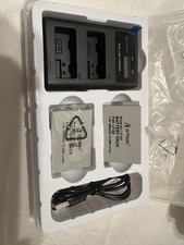 2-Pack LP-E8 Battery  Dual LCD Battery Charger Compatible with Canon EOS 550...