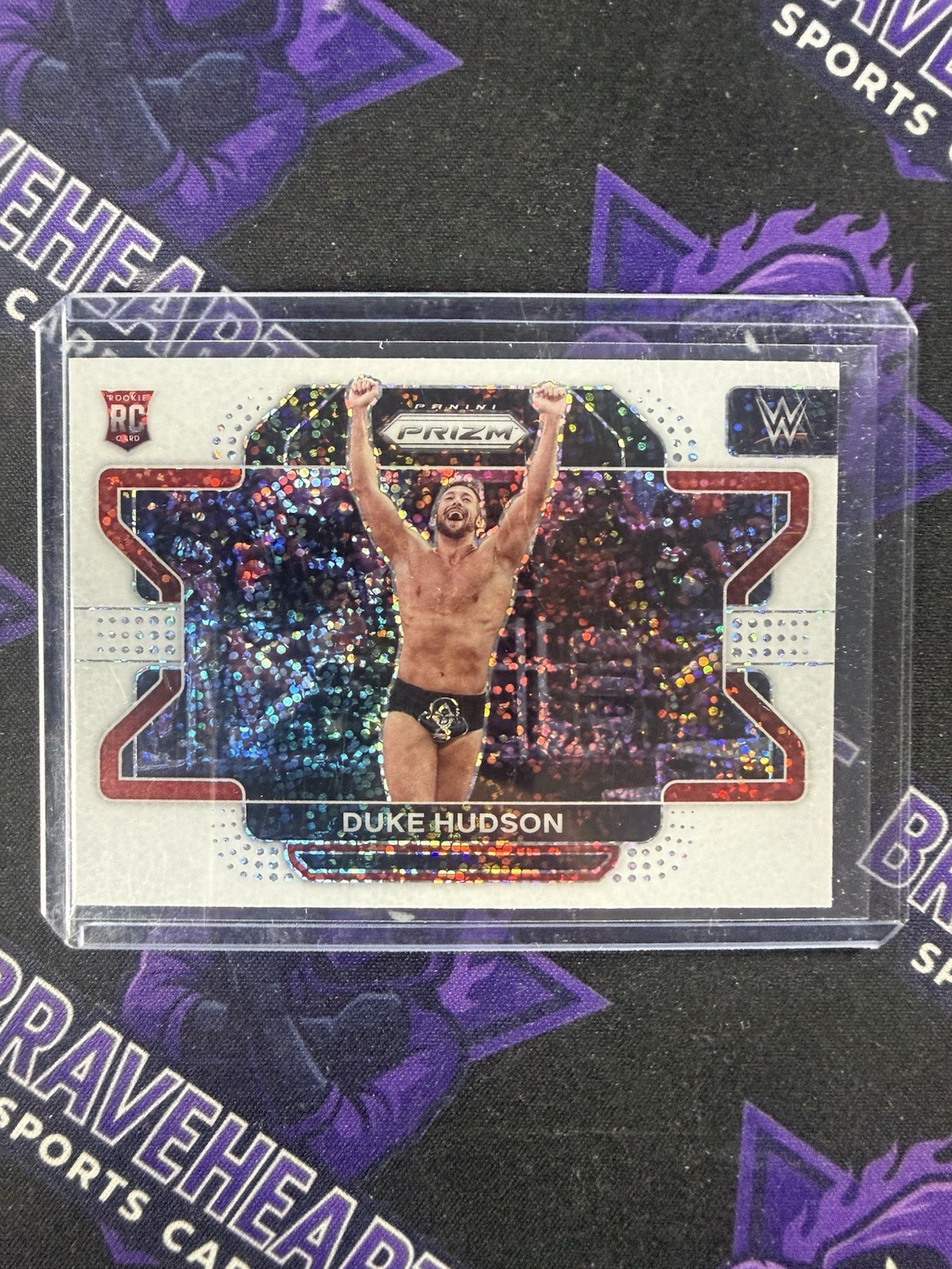 2022 Panini Prizm WWE Duke Hudson White Sparkle Rookie RC