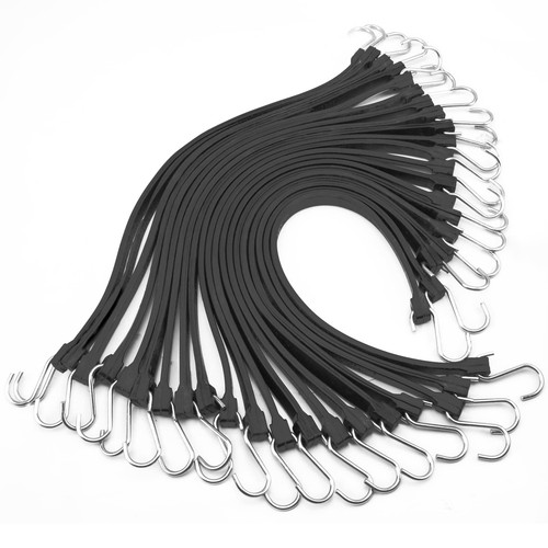 Lot de 20 sangles bâche caoutchouc réglables 15", cordons élastiques EPDM avec crochets, idéal... - Photo 9/9